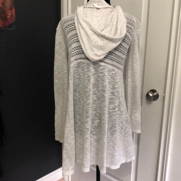 White hooded cardigan - Picture 2 of 2